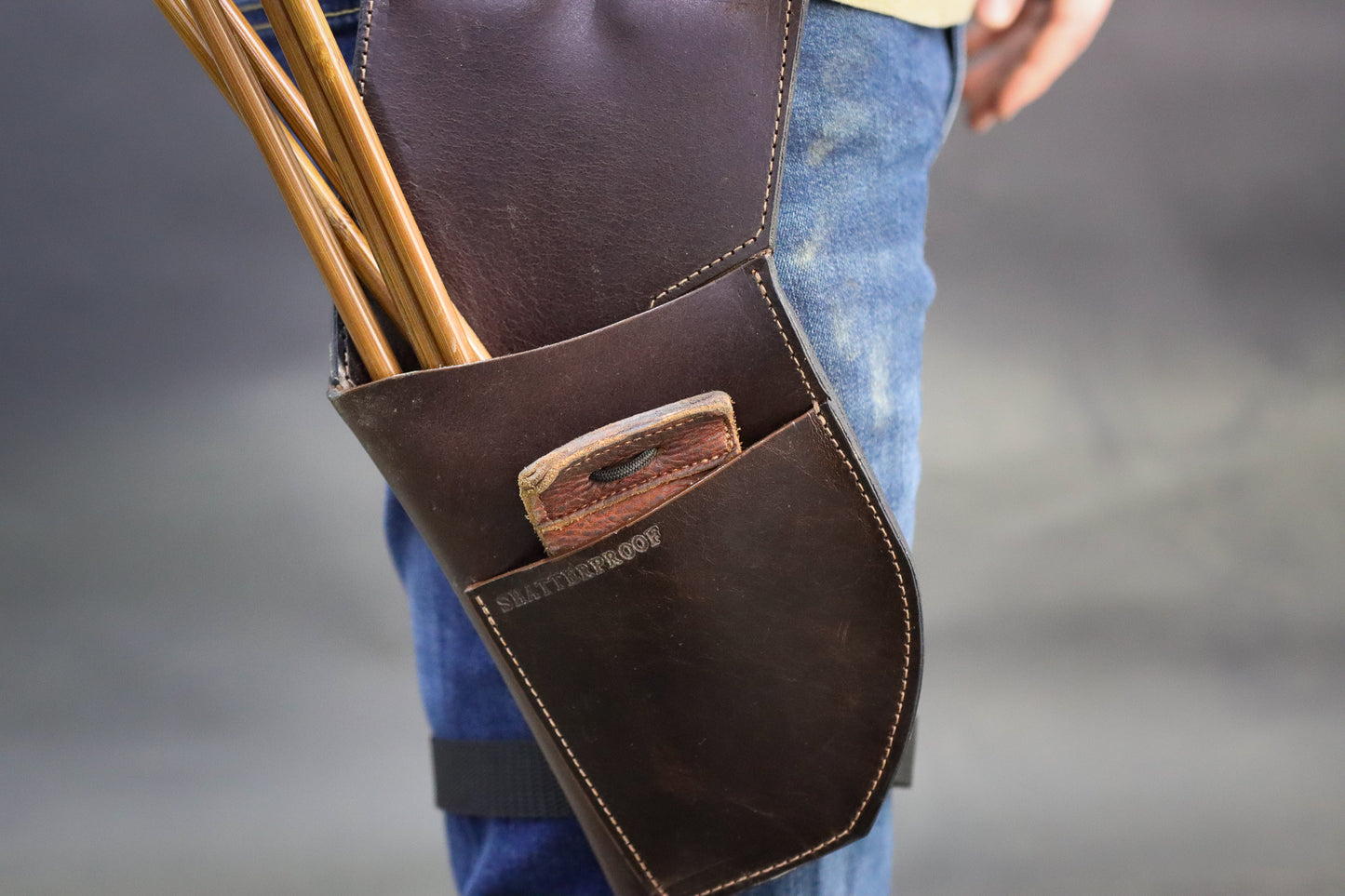 Leather Rear Facing Hip Quiver