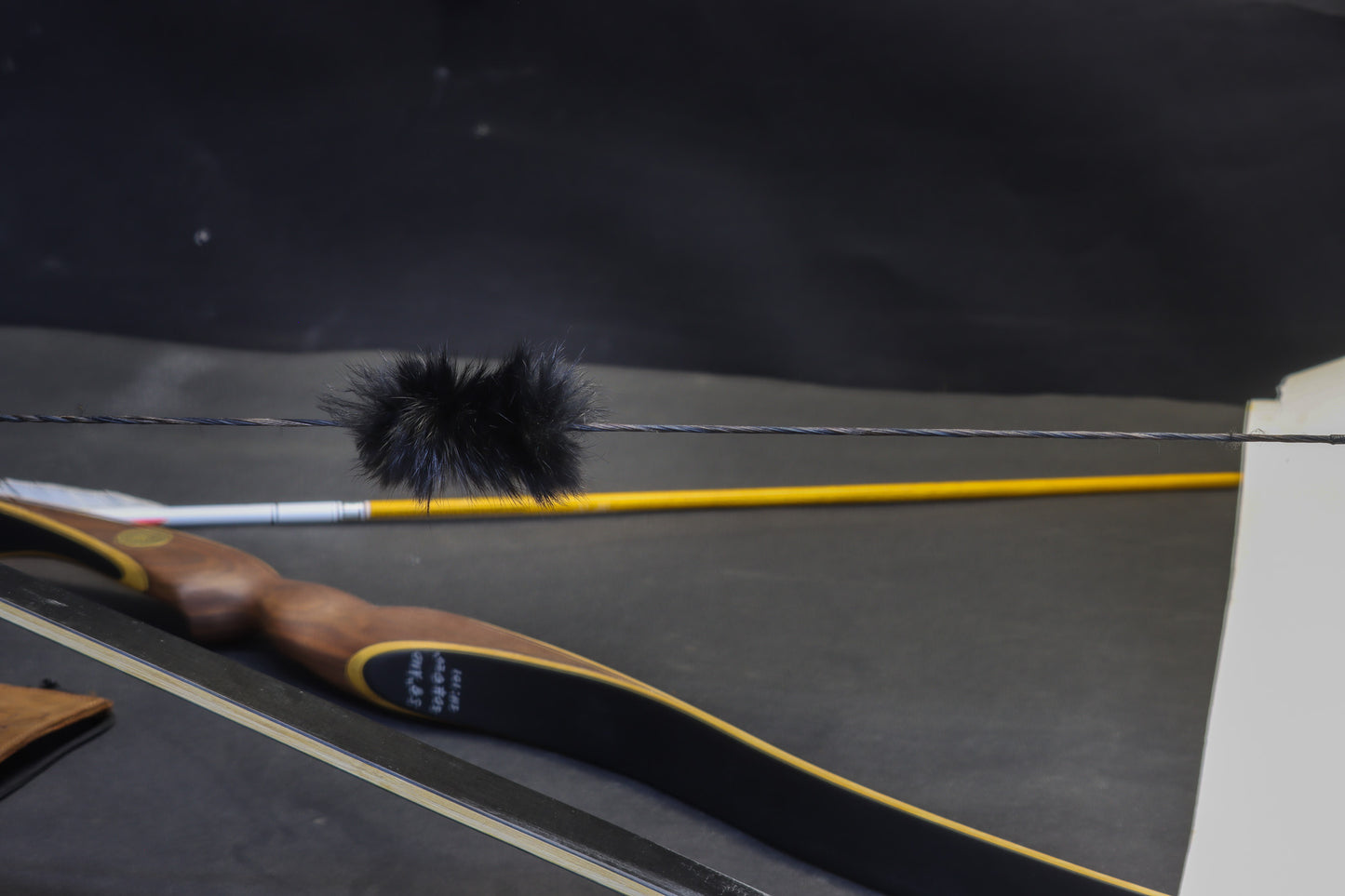 Rabbit Fur Bow String Silencers - Black