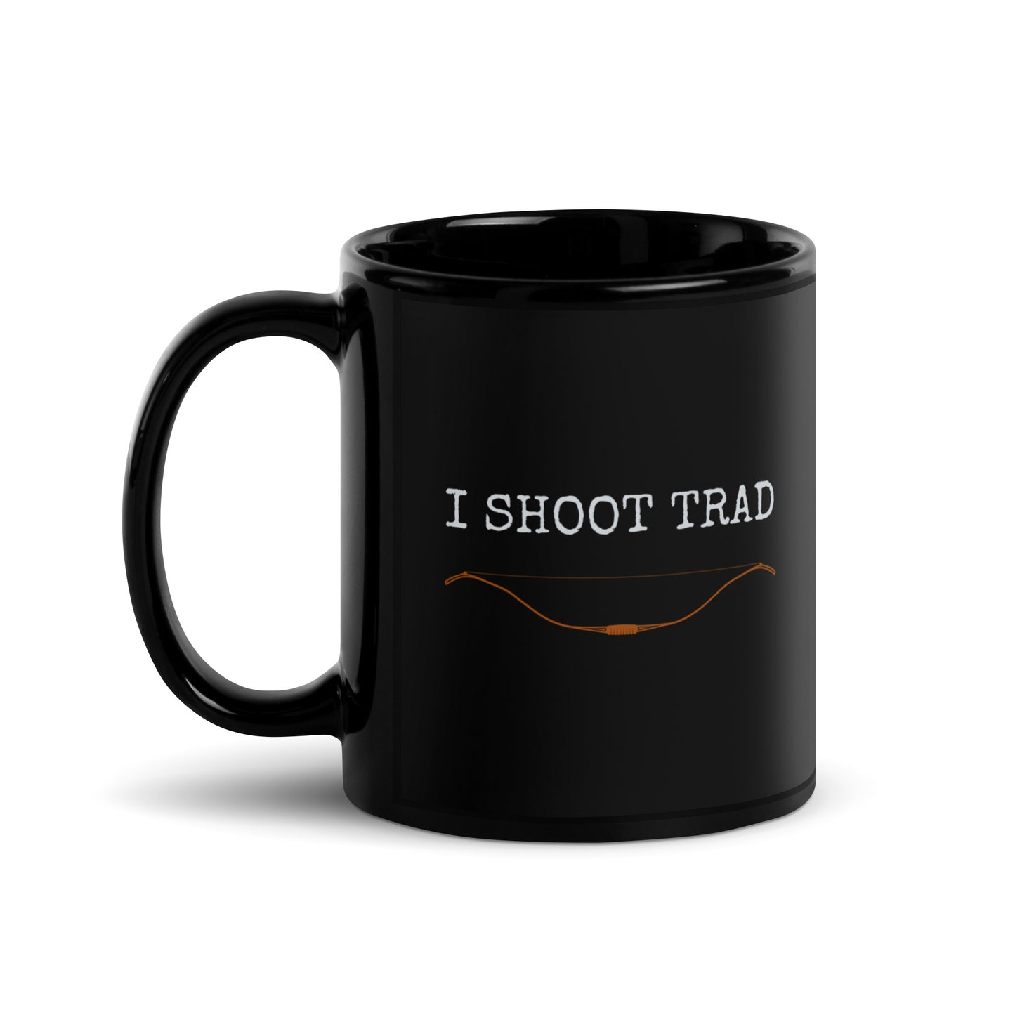 I Shoot Trad Black Glossy Mug