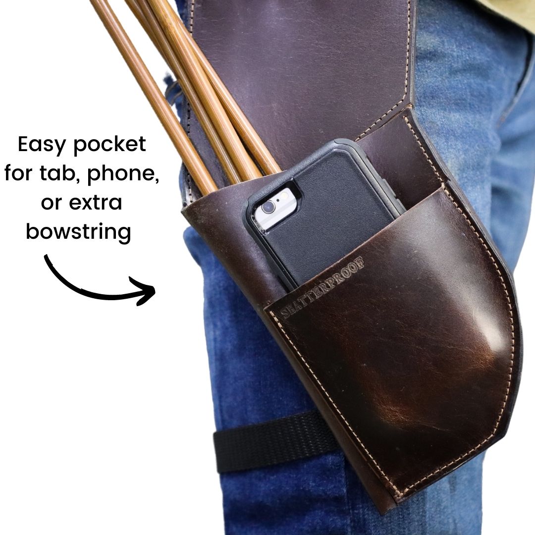 Leather Rear Facing Hip Quiver