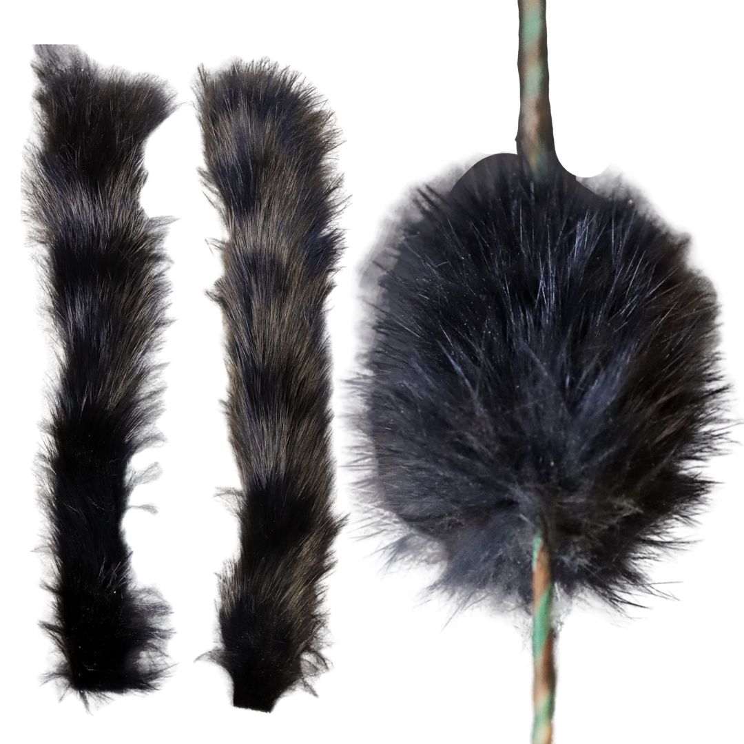 Single Fur String Rabbit Fur Bow String Silencers - Black – Shatterproof Archery